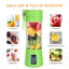 Portable Blender 380ml | Rechargeable USB Personal Smoothie Maker | 6-Blade Juicer Cup for Shakes & Smoothies