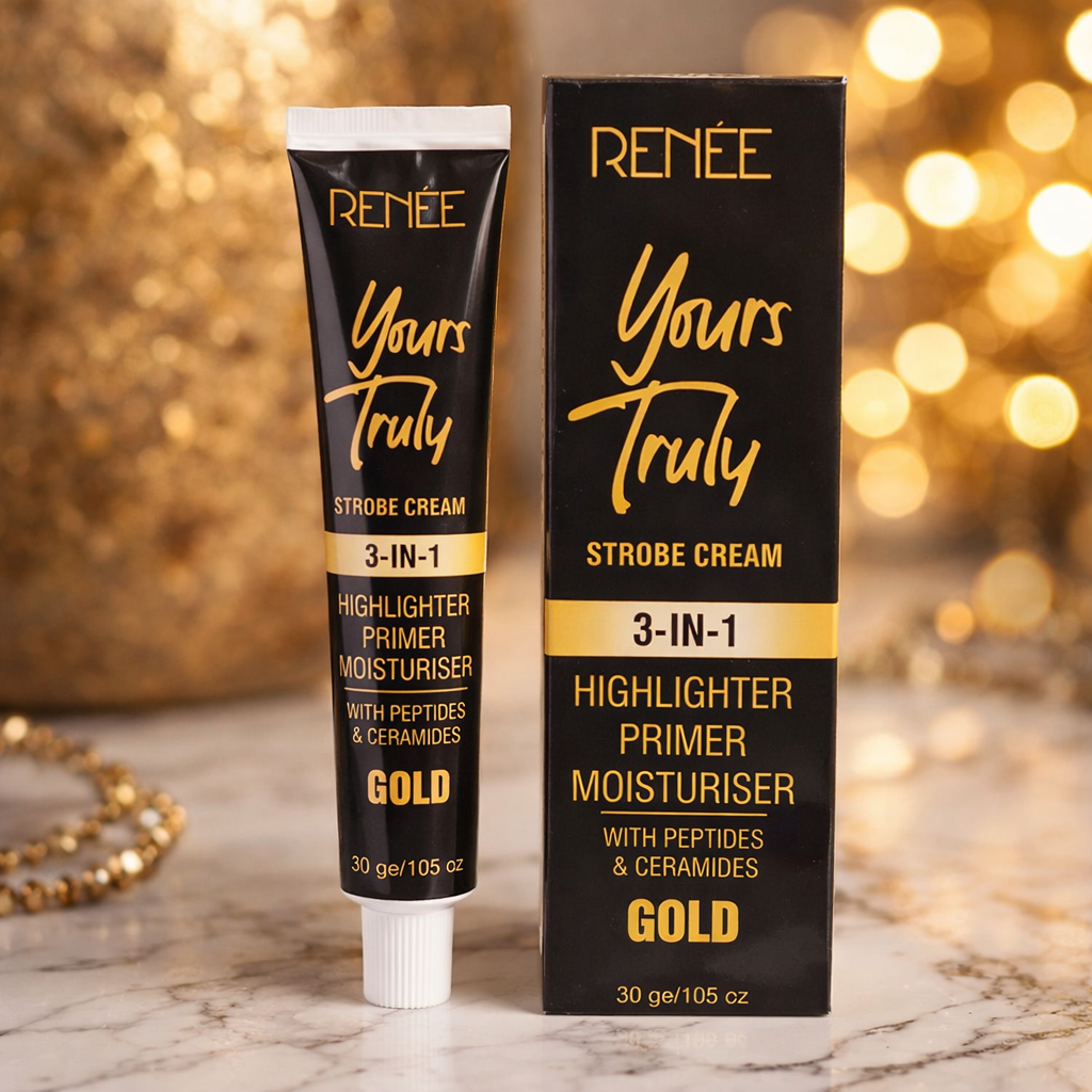 RENÉE Yours Truly 3-in-1 Gold Strobe Cream – Highlighter, Primer & Moisturizer