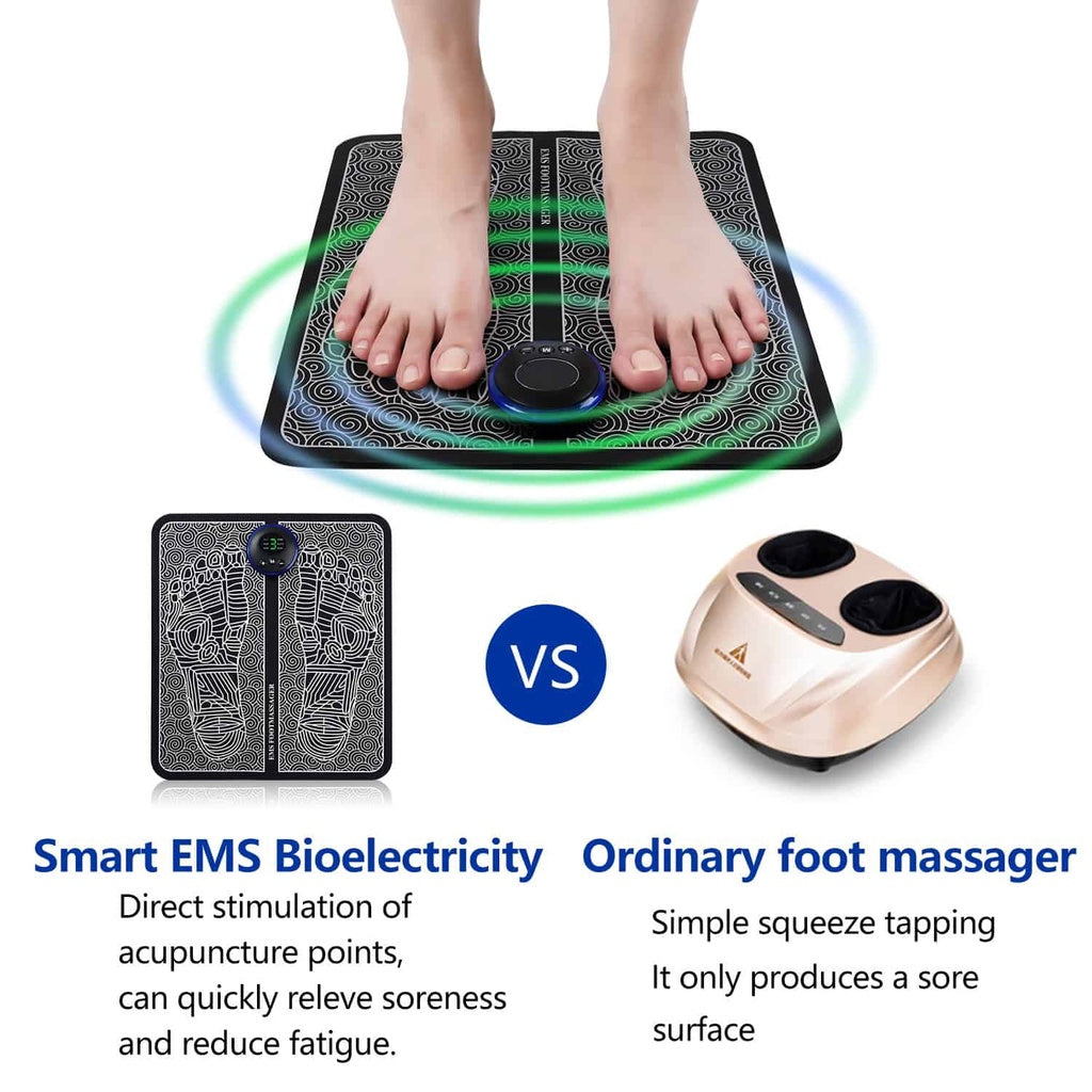 EMS Foot Massager Mat – Electric USB Foot Massage Pad with 9 Intensity Levels & Smart Display