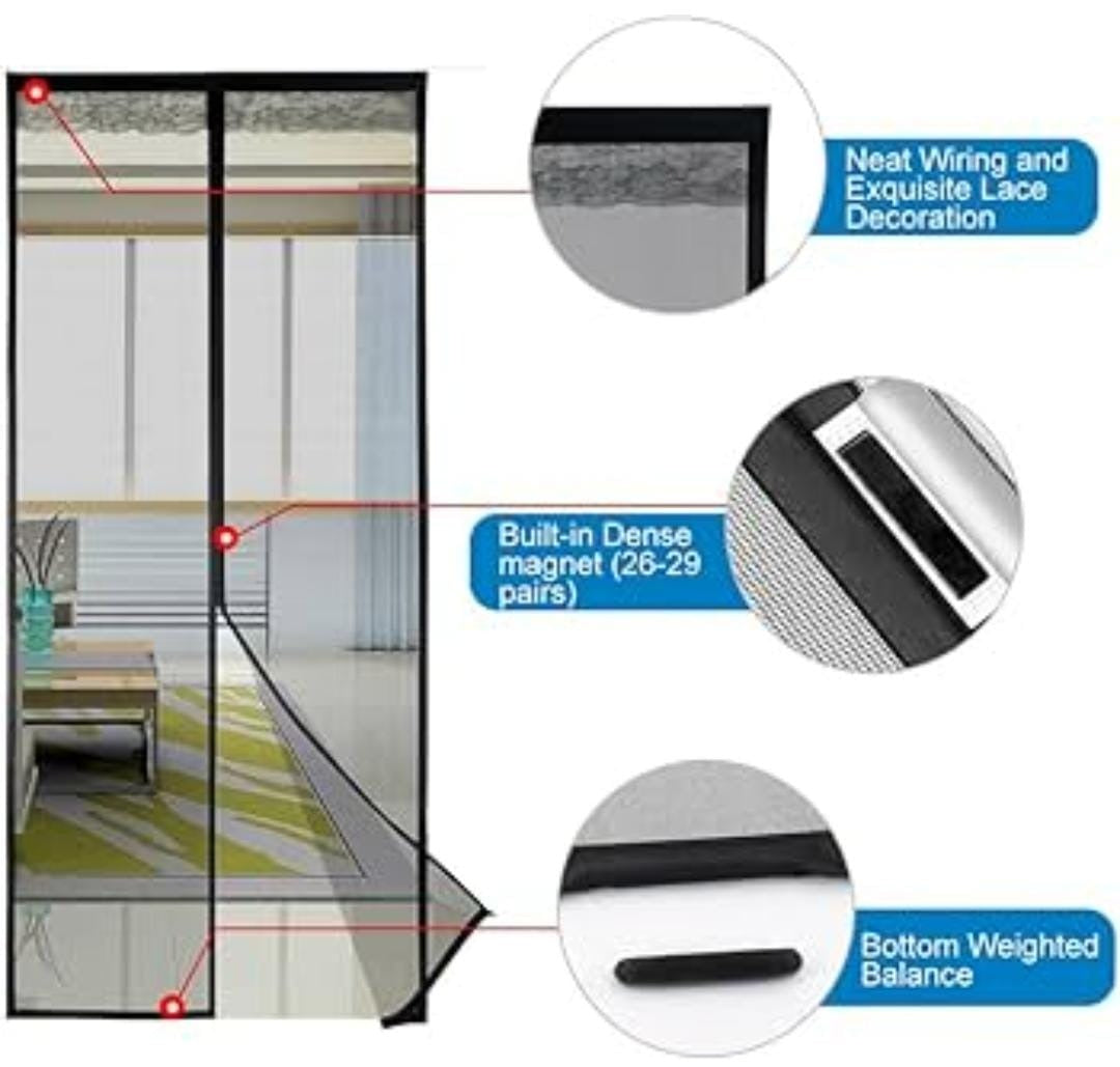 Magnetic Mosquito Mesh Door Net – Automatic Closing Insect Screen