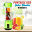 Portable Blender 380ml | Rechargeable USB Personal Smoothie Maker | 6-Blade Juicer Cup for Shakes & Smoothies