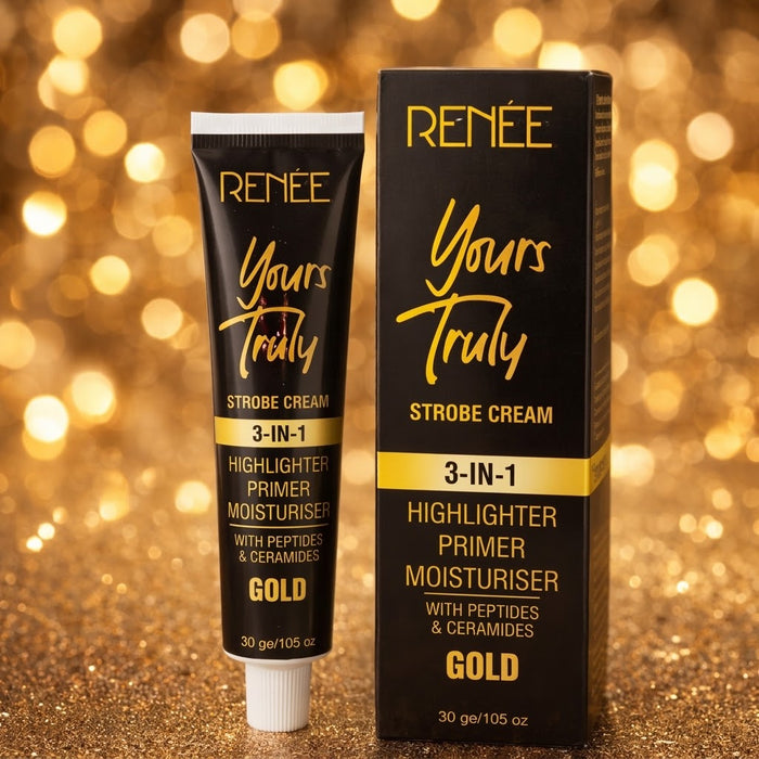 RENΓE Yours Truly 3-in-1 Gold Strobe Cream β Highlighter, Primer & Moisturizer