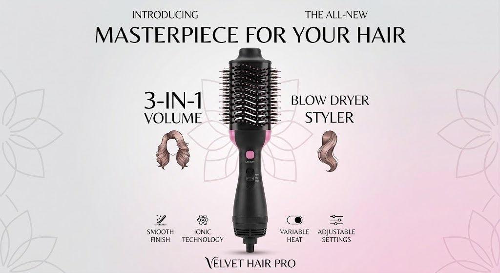 One Step Hot Air Brush 4-in-1 – Hair Dryer, Straightener, Curler & Volumizer