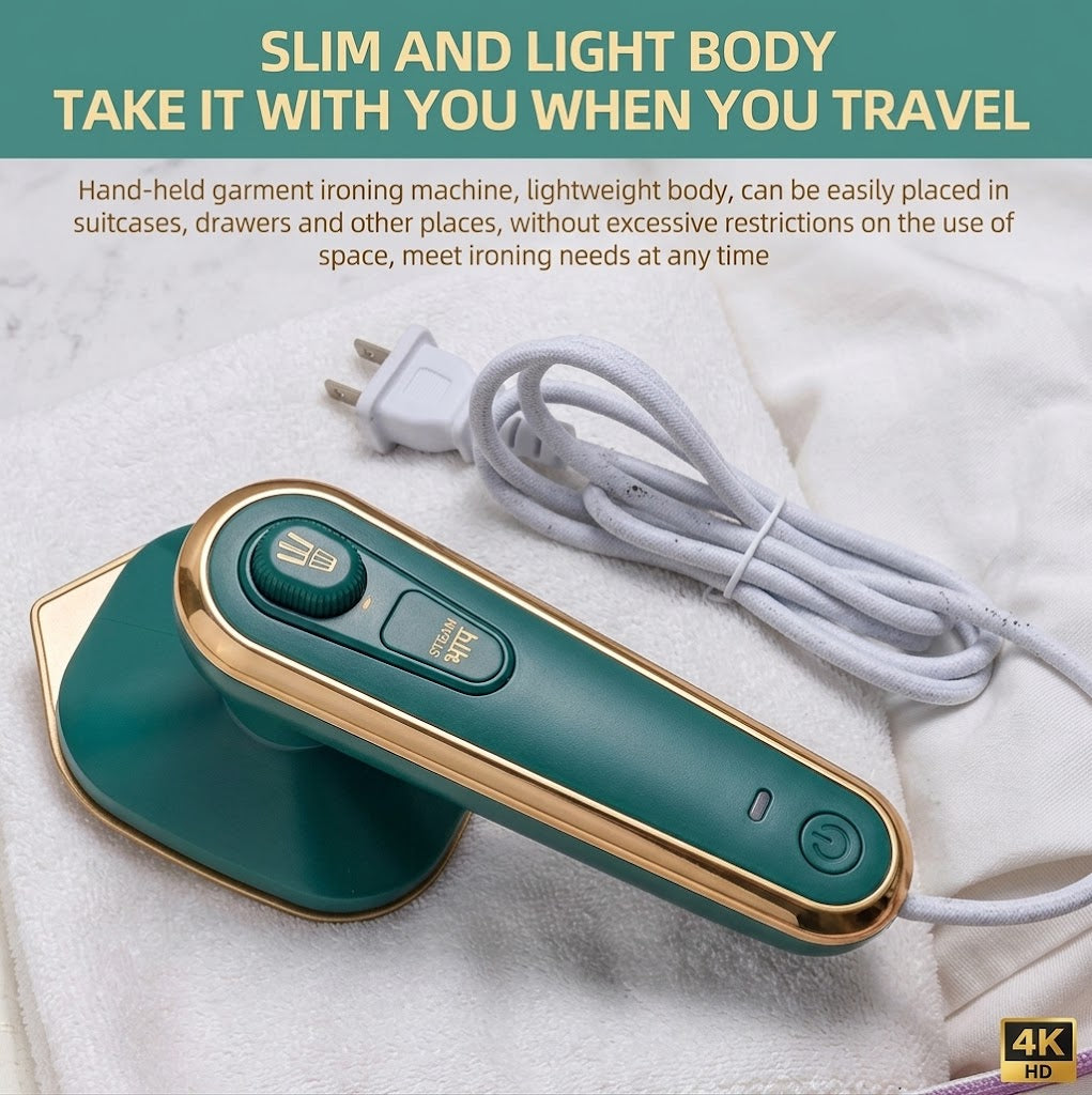 Professional Micro Steam Iron β Portable Handheld Garment Steamer for Clothes, Quick Heat-Up Mini Iron