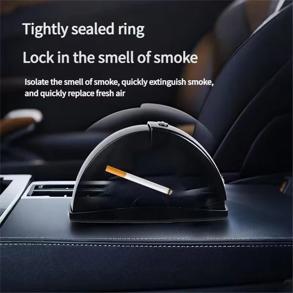 Portable Car Ashtray – Smoke Trapping & Odor Reducing Vehicle Ashtray