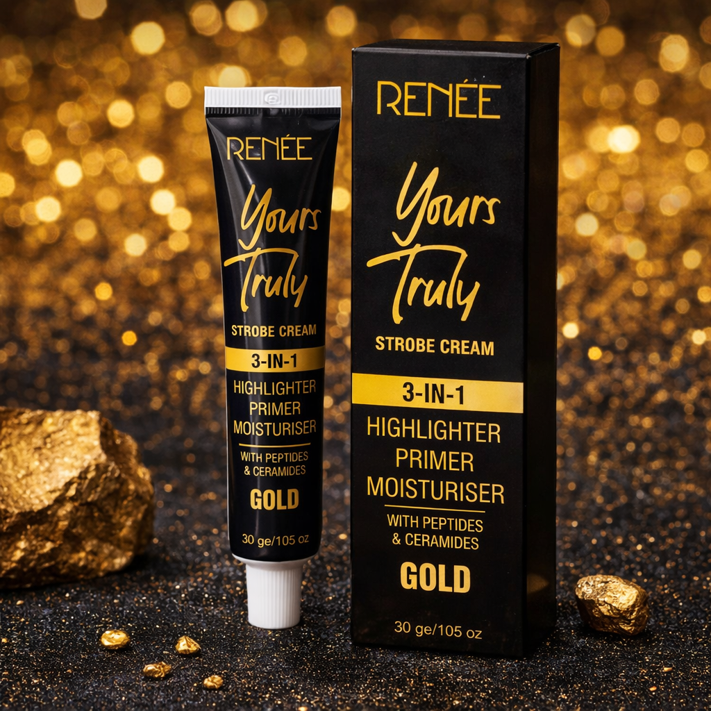 RENÉE Yours Truly 3-in-1 Gold Strobe Cream – Highlighter, Primer & Moisturizer