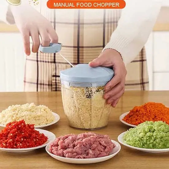 Manual Food Chopper – Multifunctional Vegetable & Fruit Cutter for Onion, Herbs & Kitchen Ingredients