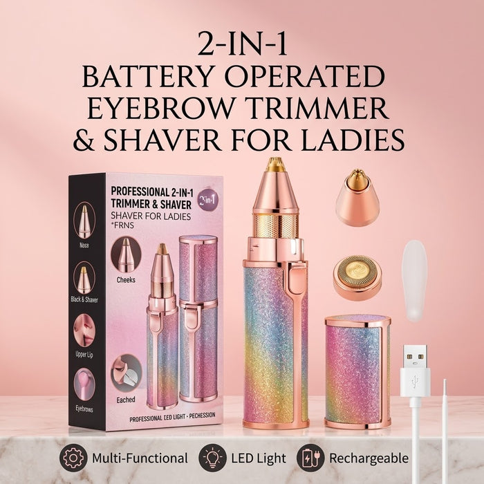 Flawless 2-in-1 Eyebrow & Facial Hair Remover – Rechargeable Precision Trimmer