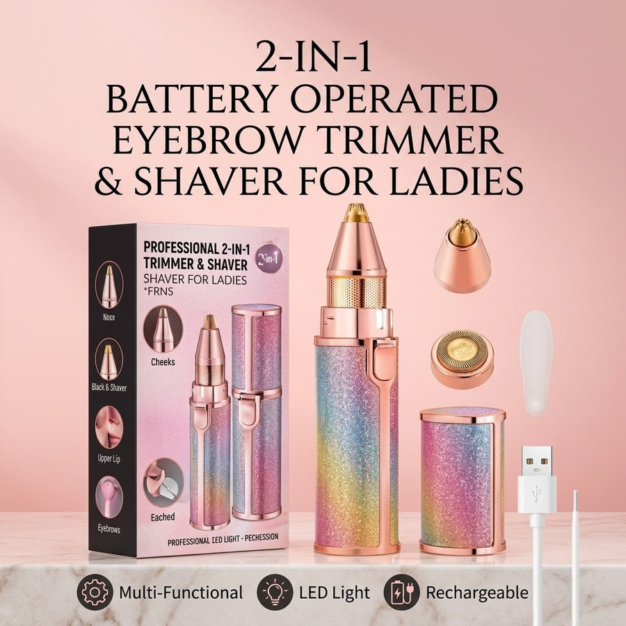 Flawless 2-in-1 Eyebrow & Facial Hair Remover – Rechargeable Precision Trimmer