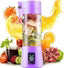 Portable Blender 380ml | Rechargeable USB Personal Smoothie Maker | 6-Blade Juicer Cup for Shakes & Smoothies