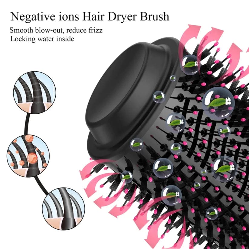 One Step Hot Air Brush 4-in-1 – Hair Dryer, Straightener, Curler & Volumizer