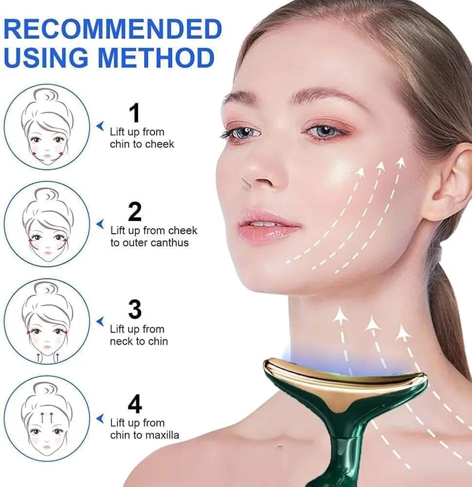 3-in-1 Face Slimming & Uplift Wand – Thermal Vibration Facial Massager for Face & Neck