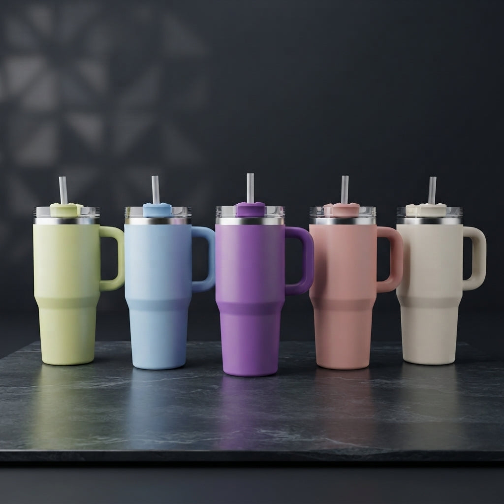 20oz Stainless Steel Tumbler – Double Wall Insulated Travel Mug | Random Colour
