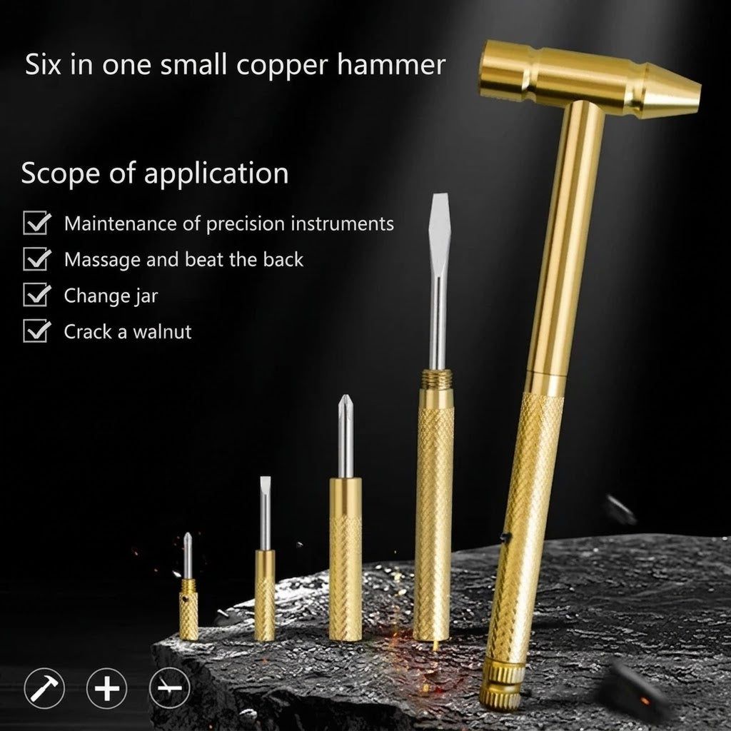 5-in-1 Mini Craft Hammer & Screwdriver Tool Set – Multifunctional Hand Tools for Home Repair & DIY