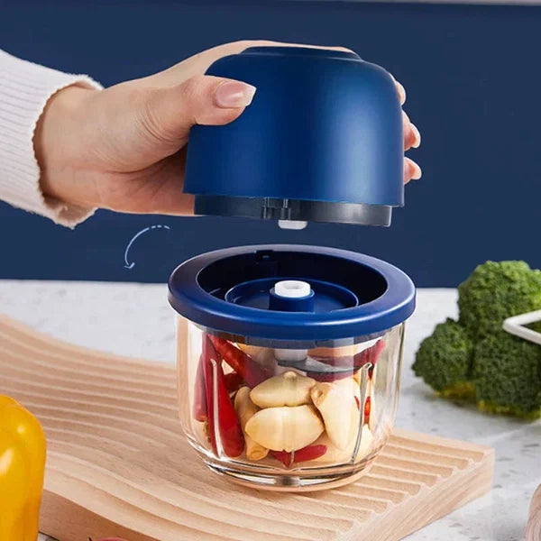 Mini Food Chopper 250ml – USB Rechargeable Vegetable, Garlic & Meat Grinder