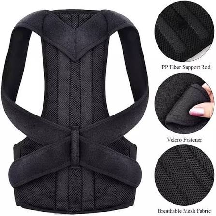 Adjustable Back Support Belt for Men & Women | Posture Corrector | Breathable Spine & Shoulder Support